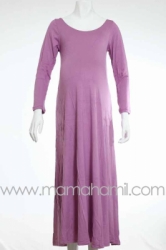 gamis hamil kaos polos panjang ungu  GMS 90  large